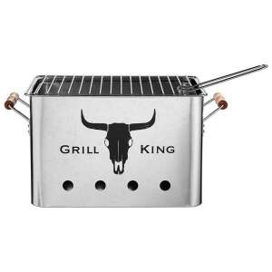 Grill King obdĺžnikový gril BBQ, strieborný, 32x20x20 cm - Záhradné grily, pece