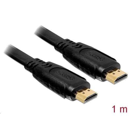Cablu HDMI, DeLock, Ethernet, 1 m, Negru (82669)