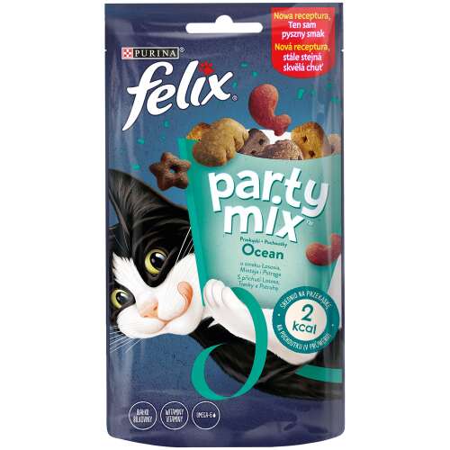 Felix Party Mix Ocean Mix macska jutalomfalat, lazac és pisztráng ízű, 60g-os tasak