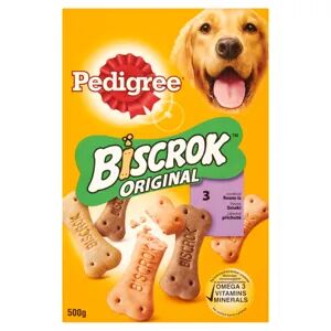 Pedigree Biscrok Original jutalomfalat kutyáknak, csont alakú keksz, 500g - Kutya jutalomfalat