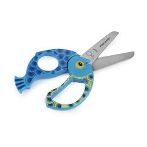 Foarfece Fiskars pentru copii, pește, 13 cm, albastru și verde, lame sigure - Fiskars