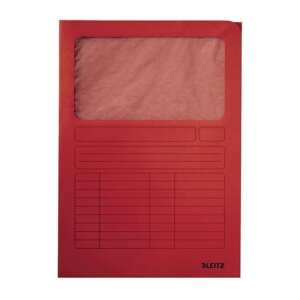 Leitz A4 red window folder, for organizing and storing documents - Document folder with ty