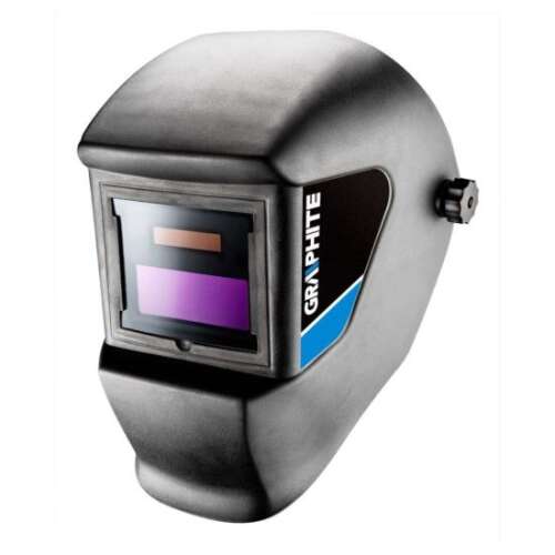 Graphite 56H820 Automatic Welding Helmet, Liquid Crystal, MMA, MIG, MAG / CO2, TIG, Plasma Cutting, Starting Filter, DIN 4/11