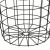 Round table with storage basket, MDF, metal base, black and brown, 30,5/39x40 cm, Springos 75163200