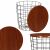 Round table with storage basket, MDF, metal base, black and brown, 30,5/39x40 cm, Springos 75163200