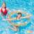 Intex Glitter Transparent Pool Float, 1.2m, Mädchen verwendet den Schwimmer im Pool