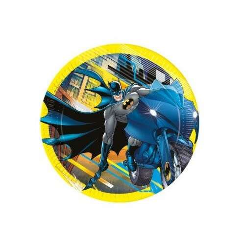 Batman 8 pack disposable plates, 23 cm, perfect for birthday parties and events