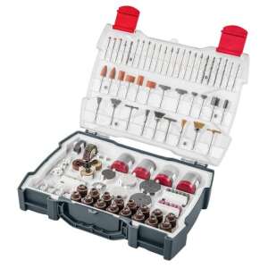 GRAPHITE 286-teiliges Mini-Polierzubehör-Set, enthält Bohrer, Schneid- und Schleifscheiben, Schneidmesser, Schleifsteine, Streifen und mehr - Graphite
