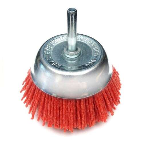 Dedra 50 mm-es nylon csiszoló kefe, csésze típusú, rúddal