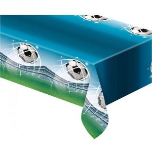 Foci Tischdecke - Kunststoff - 180x120 cm auf einem Tisch, Fußballthema - Tischdecken