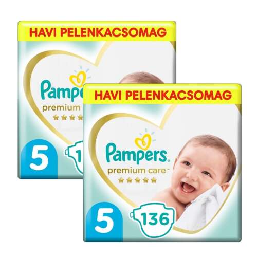 Pampers Premium Care 2x havi Pelenkacsomag Junior 5 11-16kg (272) 32241133