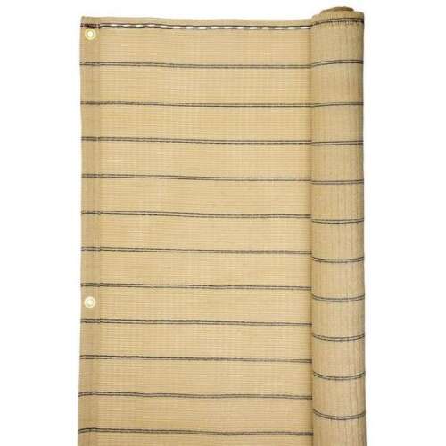 Cream shade net, 185g/m², 1x5m, UV protection, for balcony, terrace, fence