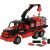 Polesie Mammoet Selective Garbage Truck Toy, 47cm, red and black plastic construction vehicle with crane and recycling bins