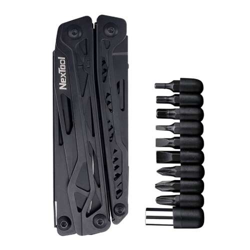 BlackKnight Nextool NE20151 multitool cu set de 10 biți, negru