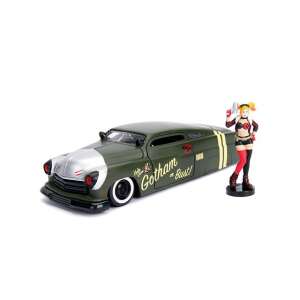 DC Comics Bombshells Harley Quinn 1951 Mercury, 1/24 scale die-cast model car with Harley Quinn figure - Jada Toys Model, mock-up