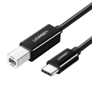 UGREEN US241 USB-C auf USB-B Druckerkabel, 1 Meter, schwarz - USB-Kabel