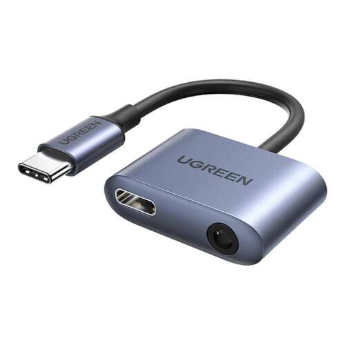 UGREEN CM231 audio adaptér USB-C na mini jack 3,5 mm (sivý)