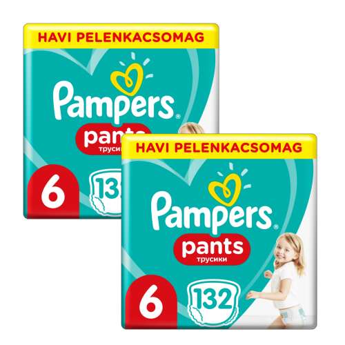 Pampers Pants 2x havi Pelenkacsomag 15kg+ Junior 6 (264db) 47104745
