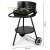 ModernHOME charcoal grill with wheels, black, dimensions