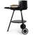 ModernHOME charcoal grill with wheels, black, side view