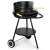 ModernHOME charcoal grill with wheels, black, side view