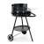ModernHOME charcoal grill with wheels, black, side view