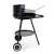 ModernHOME charcoal grill with wheels, black, side view