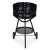 ModernHOME charcoal grill with wheels, black, front view