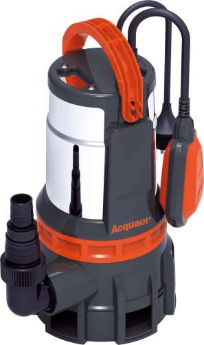 Pompa submersibilă Acquaer EKS-1000PSD INOX, 500W, 8m înălțime de aspirație, 13.5m³/h debit, 7m adâncime de scufundare, 25mm dimensiune particule, G1" 1/2 ieșire, 10m cablu, IPX8 rezistent la apă