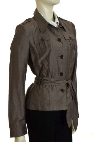 Barna len blézer övvel, Selection női blézer