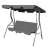 GardenLine 3-seater swing bed with canopy, gray