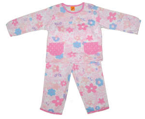 Minimode zsebes lány Pizsama - Virág #rózsaszín 31418316 Gyerek pizsamák, hálóingek - Virág - Kétrészes pizsama