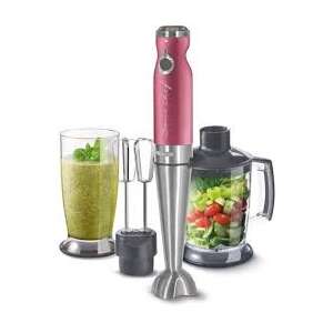 Sencor SHB 5604RD 4-in-1 stick blender with accessories, including a chopper, whisk, and blender cup - Hand Blender