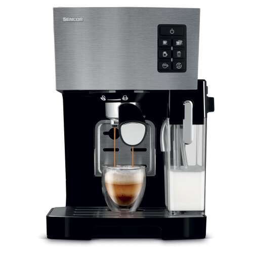 Aparat de cafea semiautomat Sencor SES 4050SS, negru-gri