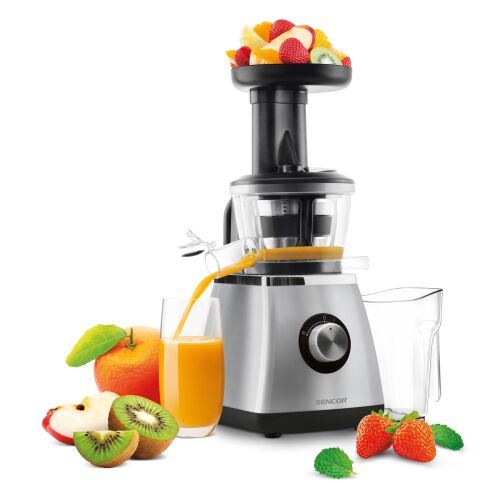 Sencor SSJ 4041BK Lassú gyümölcsprés 400 W #ezüst-fekete 141256588 - Gyümölcscentrifuga és préselő