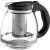 Lamart glass teapot with stainless steel infuser and black handle