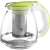 Lamart LT7028 1.5L glass teapot with green lid and stainless steel infuser