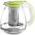 Lamart LT7028 1.5L glass teapot with green lid and stainless steel infuser