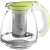Lamart LT7028 1.5L glass teapot with green lid and stainless steel infuser