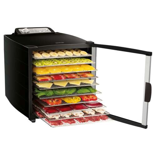 Sencor SFD 7000BK Lebensmitteldehydrator mit 10 Tabletts, zum Trocknen von Obst, Gemüse, Fleisch, Kräutern und mehr