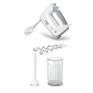 Bosch ErgoMixx MFQ36440 Handmixer mit Rührbesen, Knethaken und Pürierstabaufsatz - Bosch