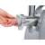 Bosch MFW66020 ProPower electric meat grinder, white, close-up of sausage stuffing attachment