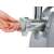 Bosch MFW66020 ProPower electric meat grinder, white, close-up of sausage stuffing attachment
