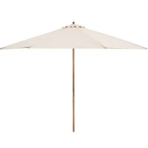 Fieldmann white parasol with wooden pole - Awning & Shade
