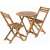 Fieldmann balcony set with round table and two chairs, brown