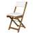 Fieldmann balcony chair with white cushion, brown