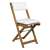 Fieldmann balcony chair with white cushion, brown