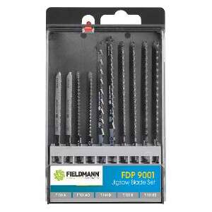 Fieldmann FDP 9001 Jigsaw Blade Set, 10 piece jigsaw blade set for wood, metal, and plastic - Tool