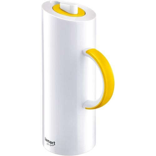 Lamart LT4002 műanyag Termosz üvegbetéttel 1000 ml #fehér-sárga