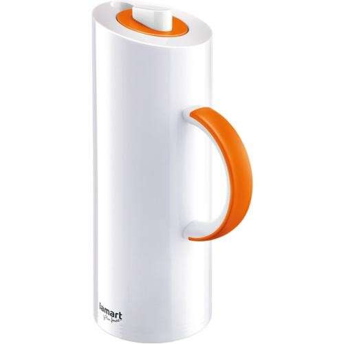 Lamart LT4001 műanyag Termosz üvegbetéttel 1000 ml #fehér-narancssárga 40932139